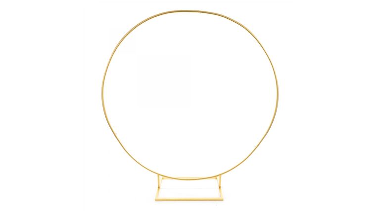 Simple Modern Circle Arch 65″ – Gold | Rental