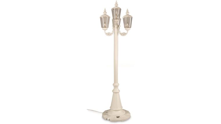 85″ White Cambridge Four Lamp Post Patio Lamp | Rental 85″ White Cambridge Four Lamp Post Patio Lamp | Rental
