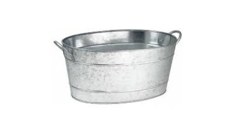 Tablecraft Remington Collection Galvanized Steel Beverage Tub, 9-1-2-Inch by 14-1-2-Inch by 23-Inch | Rental Tablecraft Remington Collection Galvanized Steel Beverage Tub, 9-1-2-Inch by 14-1-2-Inch by 23-Inch | Rental