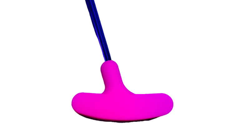 Black Light Pink Rubber Mini Golf Putter | Rental