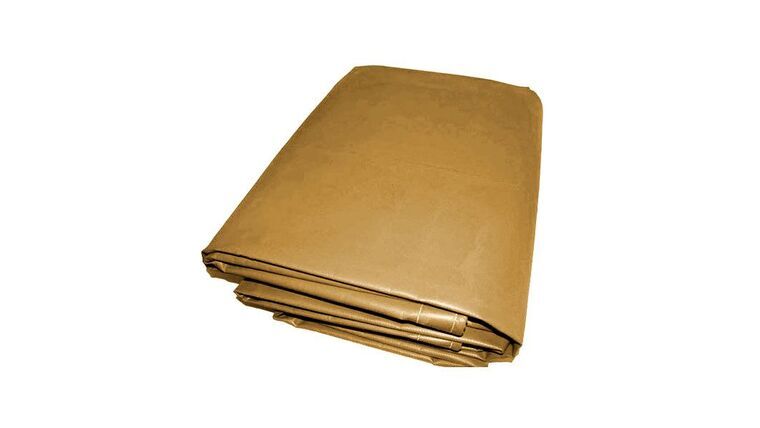 10′ x 15′ – Tan 22 oz Fire Retardant Vinyl Tarp | Rental