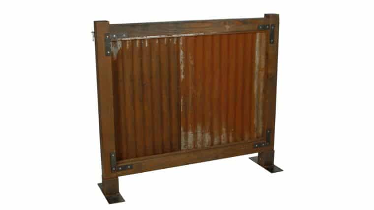 Barricade With Corrugated Metal 55″ X 48″ High | Rental Barricade With Corrugated Metal 55″ X 48″ High | Rental