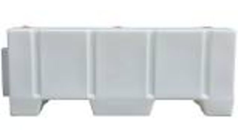 8′ White Plastic Water Filled Jersey Crowd Barrier/Barricade | Rental 8′ White Plastic Water Filled Jersey Crowd Barrier/Barricade | Rental