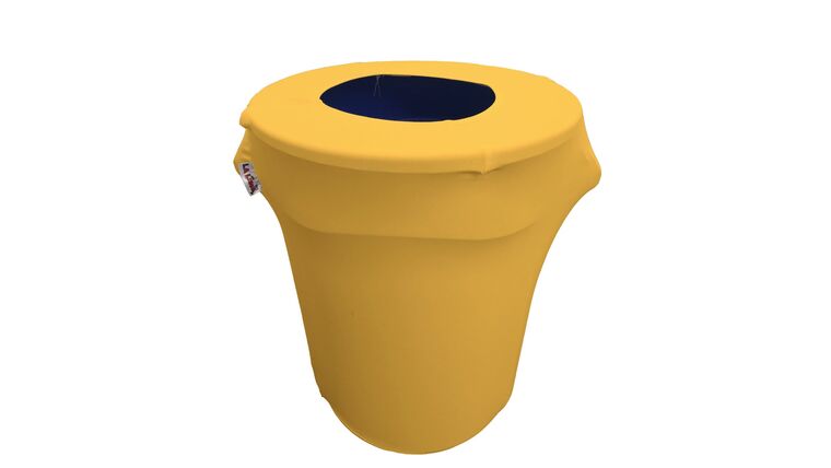 Spandex Trash Can Cover for 32-Gallon – Yellow | Rental Spandex Trash Can Cover for 32-Gallon – Yellow | Rental