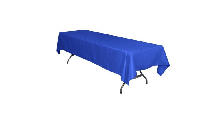 Polyester | 60″ x 120″ Rectangle Polyester Royal Blue Tablecloth | Rental