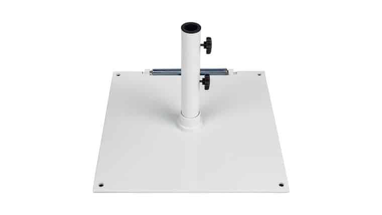 24″ x 24″ Metal Umbrella Base Stand – White | Rental