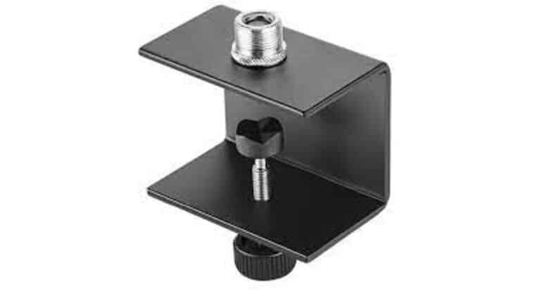 Neewer Black C-shaped Microphone Table Mounting Clamp with Solid-steel Construction and Nylon Tipped Screw, Fits up to 1.57 inches/4 centimeters Table Thickness for Most Standard Mic Boom Arm Stand | Rental Neewer Black C-shaped Microphone Table Mounting Clamp with Solid-steel Construction and Nylon Tipped Screw, Fits up to 1.57 inches/4 centimeters Table Thickness for Most Standard Mic Boom Arm Stand | Rental