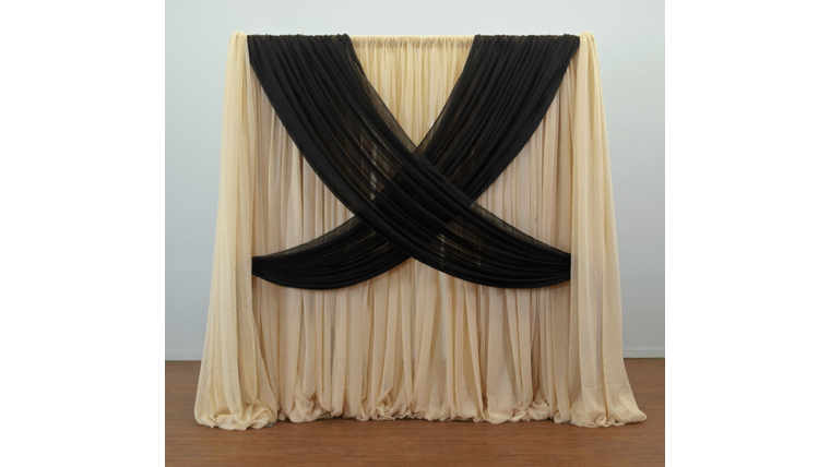 Drapery – Package – Criss-Cross Curtain 1 Panel Backdrop – 8 – 20′ | Rental