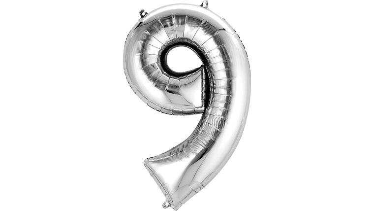 34″ Silver Number 9 Anagram Balloon | Purchase | Rental 34″ Silver Number 9 Anagram Balloon | Purchase | Rental