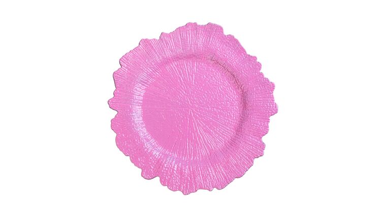 Reef Acrylic Charger Plate – Pink | Rental
