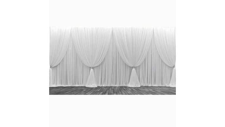 Drapery – Premium Up & Over 3 Panel Backdrop 8′ -20′ | Rental