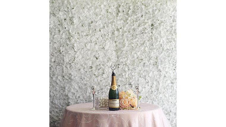 Flower Wall – UV Protected White Hydrangea Flower Wall Mat Panel | Rental