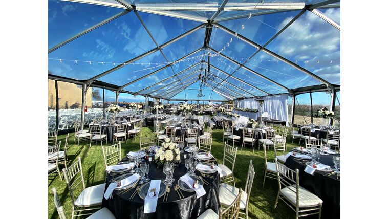 30′ x 80′ Keder Tent – Clear/White | Rental 30′ x 80′ Keder Tent – Clear/White | Rental