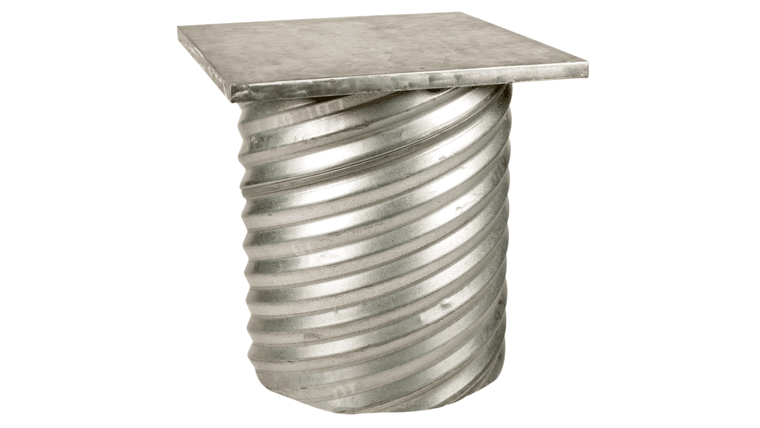 30″ Square High Boy Corrugated Cocktail Table – Metal | Rental