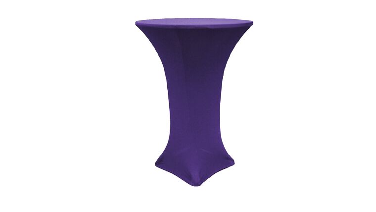 Spandex | Purple | 30″ Round x 42″H Cocktail Tablecloth | Rental