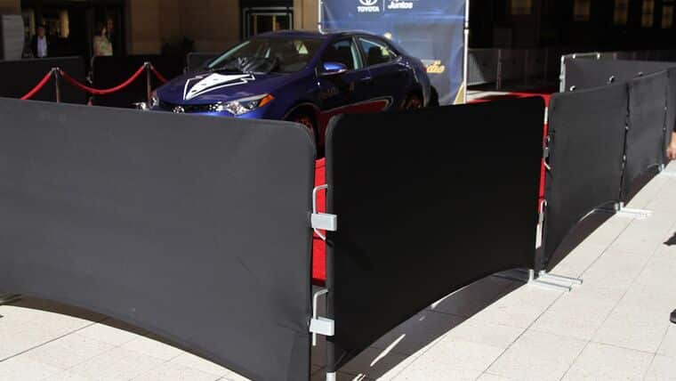 8′ Black Bike Rack Barricade Spandex Cover | Rental 8′ Black Bike Rack Barricade Spandex Cover | Rental