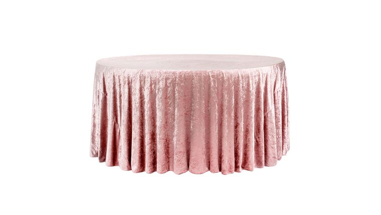Velvet 132″ Round Tablecloth – Dusty Rose/Mauve | Rental