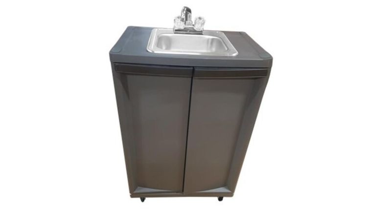 Gray Single-basin Stainless Steel Portable Sink | Rental Gray Single-basin Stainless Steel Portable Sink | Rental