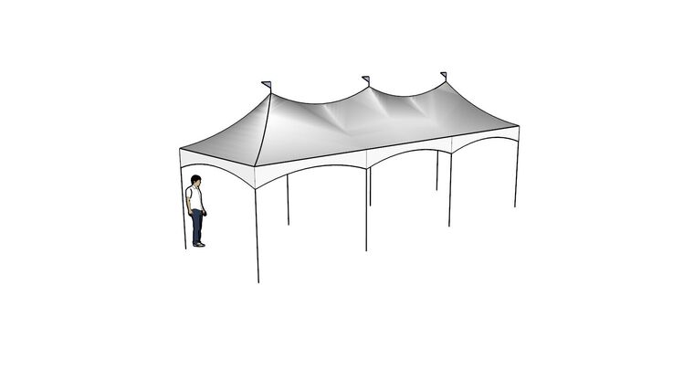 10′ x 30′ | High Peak Tent | White | Rental