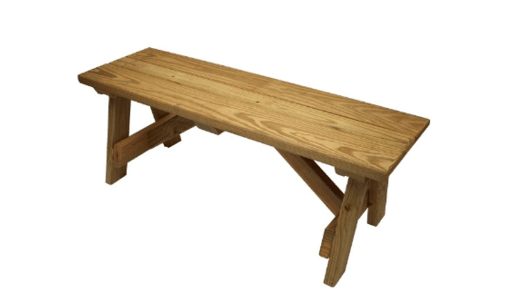 8′ A Frame Natural Wood Bench | Rental 8′ A Frame Natural Wood Bench | Rental