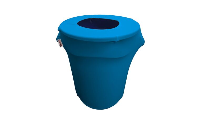 Spandex Trash Can Cover for 32-Gallon – Turquoise | Rental Spandex Trash Can Cover for 32-Gallon – Turquoise | Rental