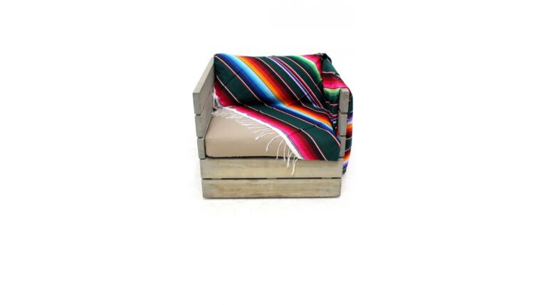 Armchair – Striped Wooden Slat Armchair | Rental