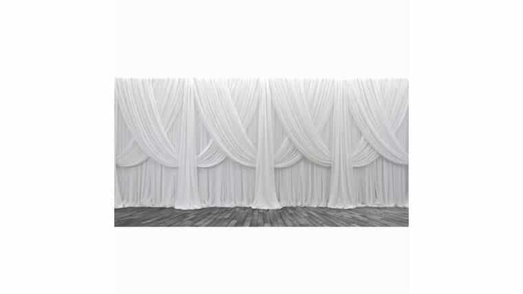 Drapery – Package – Criss-Cross Curtain 3 Panel Backdrop – 8-20′ | Rental