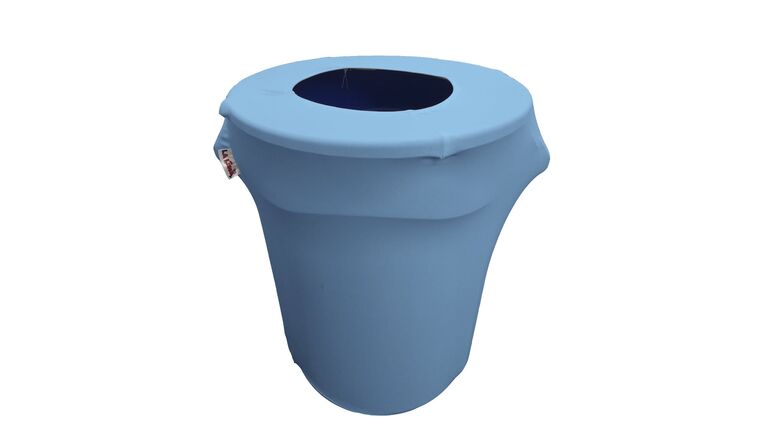 Spandex Trash Can Cover for 32-Gallon – Blue Light | Rental Spandex Trash Can Cover for 32-Gallon – Blue Light | Rental