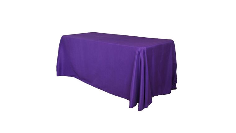 Polyester | 90″ x 156″ Rectangular Polyester Tablecloth – Purple | Rental