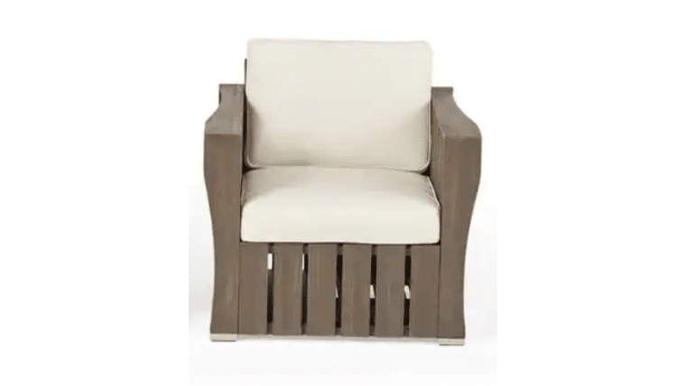 Cadence Outdoor Wood Club Chair – Grey | Rental