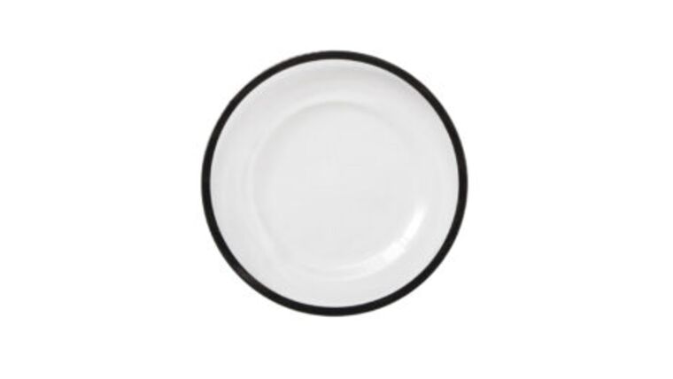 Onyx Rim Glass Salad Plate | Rental
