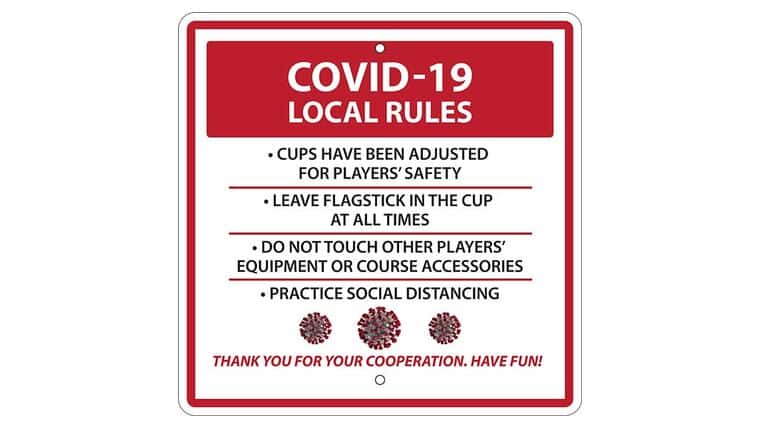 Mini Golf Course Rules Sign – Covid 19 | Rental