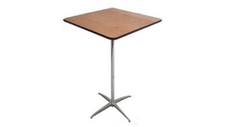36″ Square High Boy Cocktail Table Kit – Wood | Rental