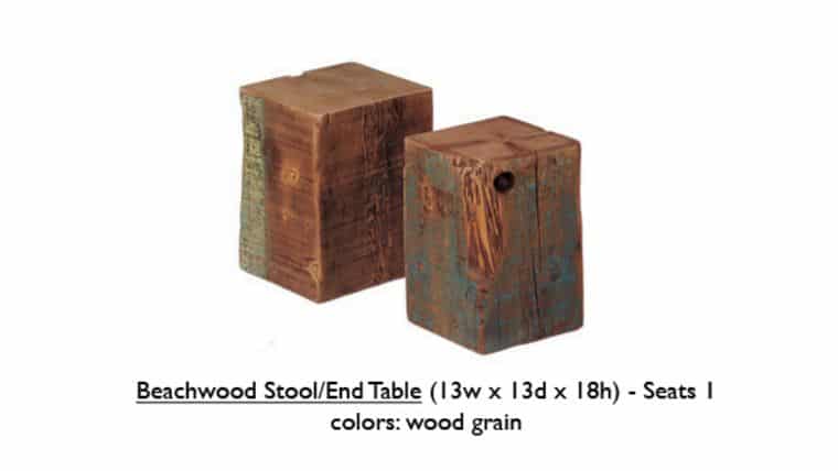 Side Table – Beechwood Stool/End Table Seats 1 2′ x 2′ – 13″w x 13″d x 13″h | Rental