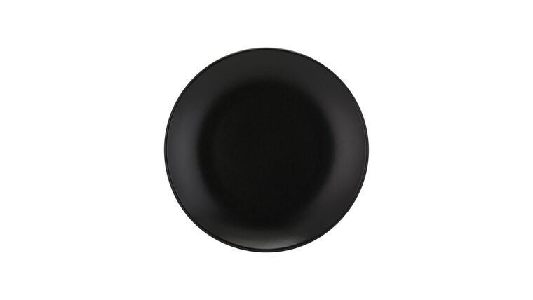 7 3/4″ Wazee Matte Salad Plate – Stoneware, Black | Rental 7 3/4″ Wazee Matte Salad Plate – Stoneware, Black | Rental