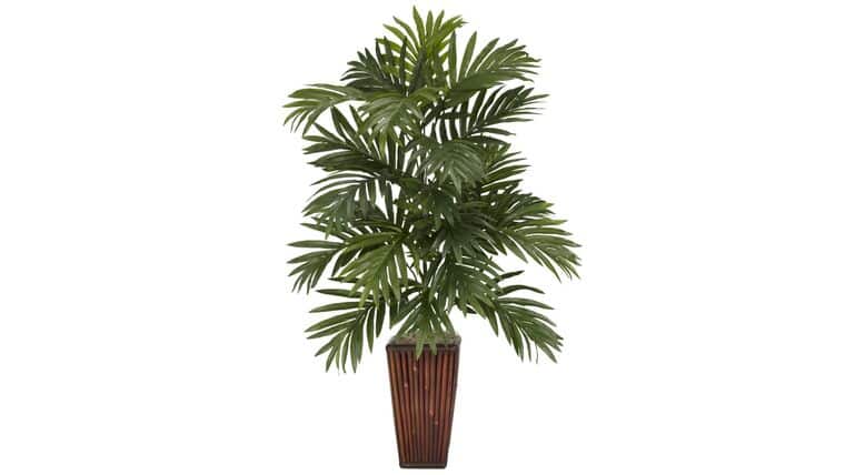 Areca Palm w/Bamboo Vase Silk Plant | Rental Areca Palm w/Bamboo Vase Silk Plant | Rental