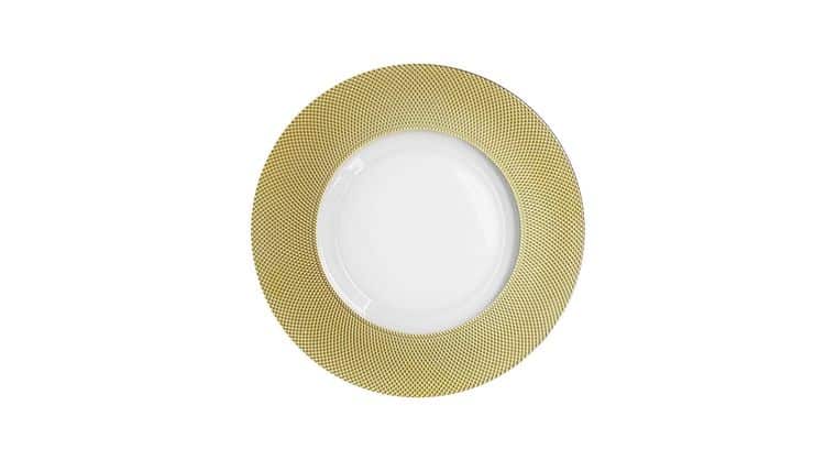 Rim Glass Charger Plate – Gold | Rental