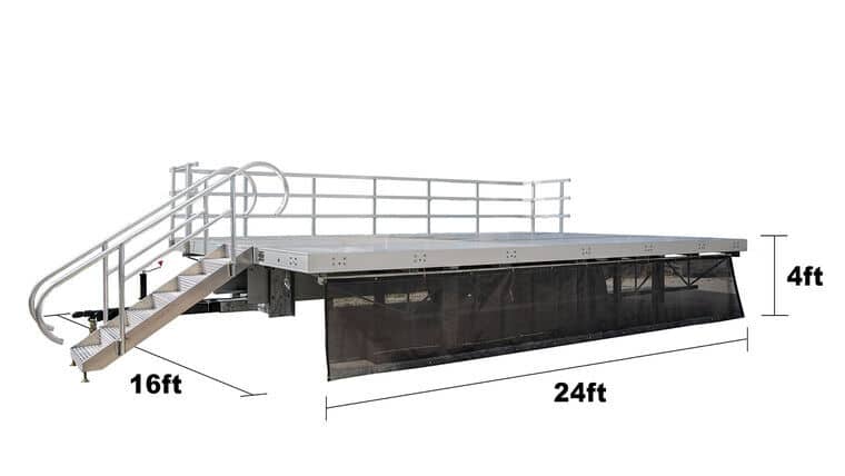24′ x 40′ Mobile Elevated Stage Platform | Rental
