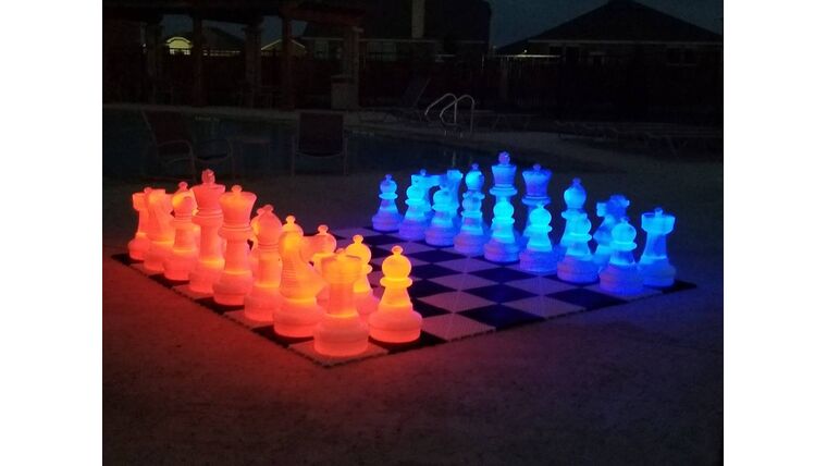 25″ Plastic LED Illuminated Giant Chess Set | Rental 25″ Plastic LED Illuminated Giant Chess Set | Rental