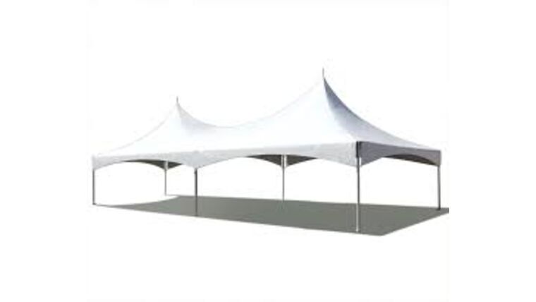 Package – 40 Guest High Peak Tent Package – Banquet Tables | Rental