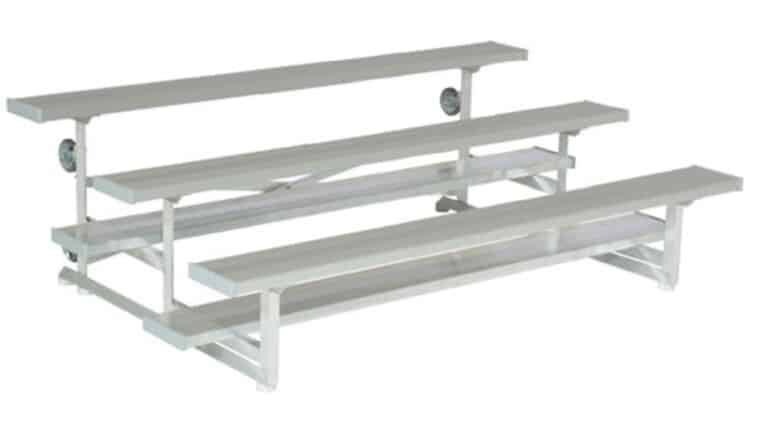 2 Row Tip N Roll Portable Aluminum Bleacher (Seats 16) 12′ | Rental 2 Row Tip N Roll Portable Aluminum Bleacher (Seats 16) 12′ | Rental