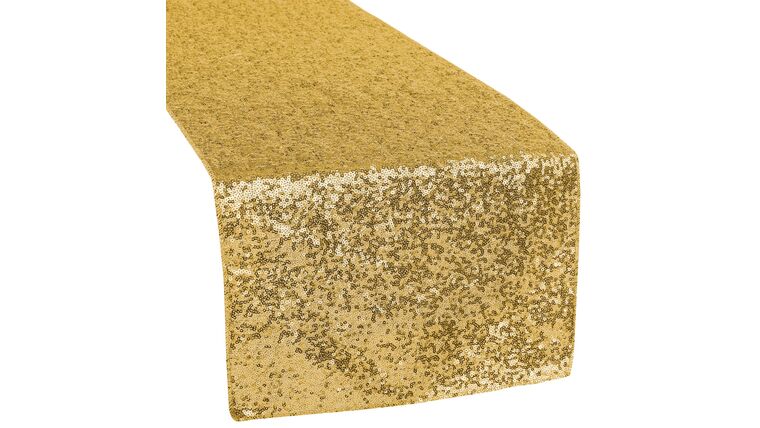 Glitz Sequin Table Runner – Gold | Rental