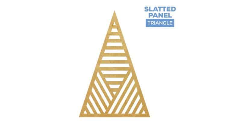 Large Triangle Slatted Chiara Wall Panel – Wood (48″H x 36″W) | Rental Large Triangle Slatted Chiara Wall Panel – Wood (48″H x 36″W) | Rental