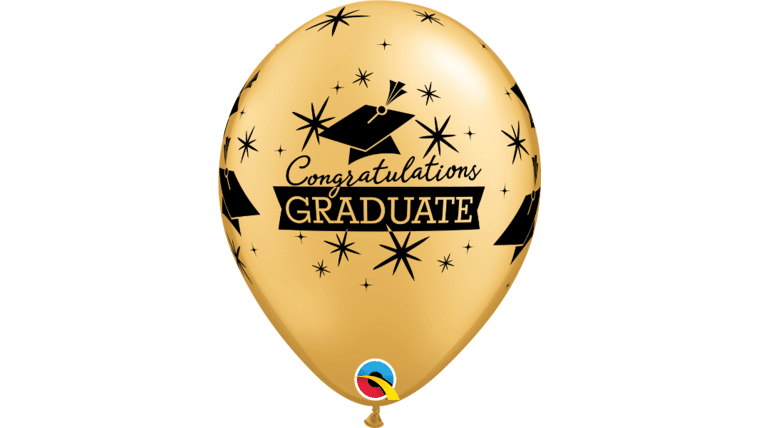 11″ Gold Congrats Grad Balloon | Rental 11″ Gold Congrats Grad Balloon | Rental