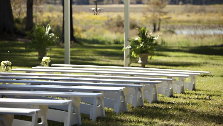White A Frame Bench – 12′ | Rental