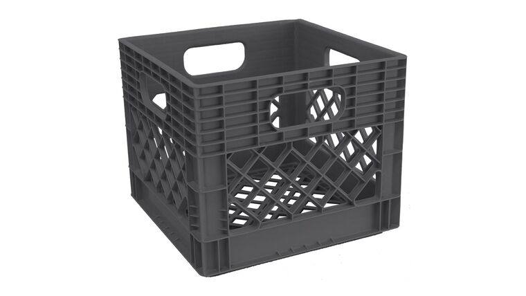 11″ x 13″ x 13″ Graphite Plastic Milk Crate | Rental 11″ x 13″ x 13″ Graphite Plastic Milk Crate | Rental