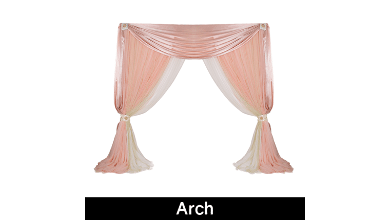 Romantic Theme Fabric Arch Entrance Kit | Rental