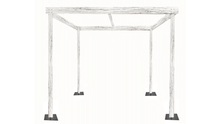 Cabana – 15′ x 15′ x 8’h White Rustic Wood Cabana | Rental Cabana – 15′ x 15′ x 8’h White Rustic Wood Cabana | Rental