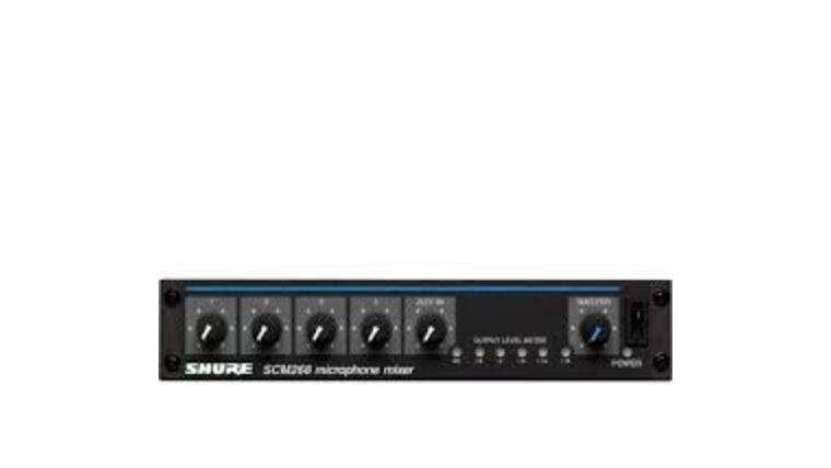 Shure SCM 268 Mixer – 4 Input | Rental Shure SCM 268 Mixer – 4 Input | Rental