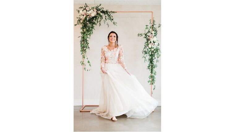 7′ Copper Square Frame Closed Base Backdrop Arch | Rental 7′ Copper Square Frame Closed Base Backdrop Arch | Rental